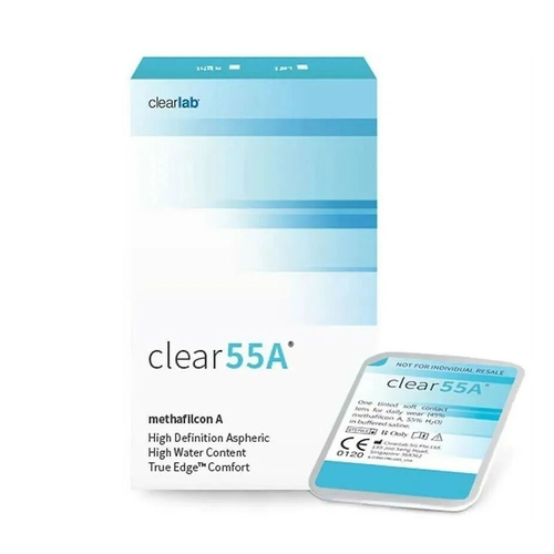 Контактные линзы Clearlab Clear 55A, 6 шт., R 8,7, D -2,25, бесцветный, 1 уп. фотография