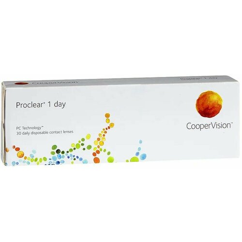 Контактные линзы CooperVision Proclear 1 Day, 30 шт., R 8,7, D +2,25, прозрачный, 1 уп. фотография