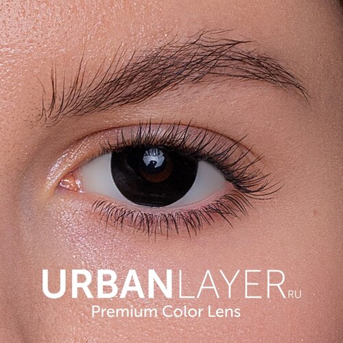 Контактные линзы URBAN LAYER ru Crazy, 2 шт., R 8,8, D -0,5, black out, 1 уп. фотография