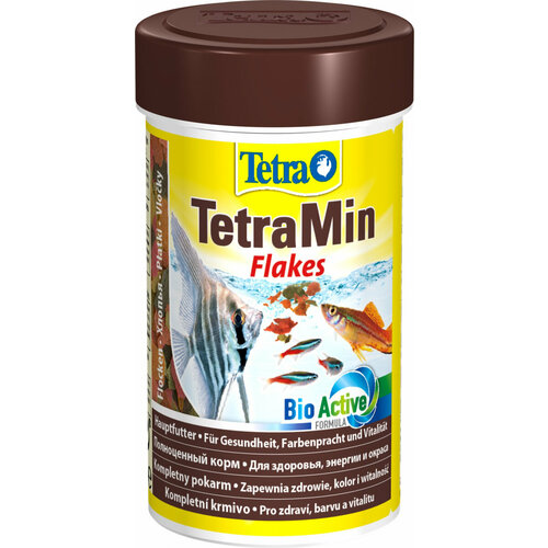 Корм для всех видов рыб Tetra TetraMin Flakes 100 мл, хлопья фотография