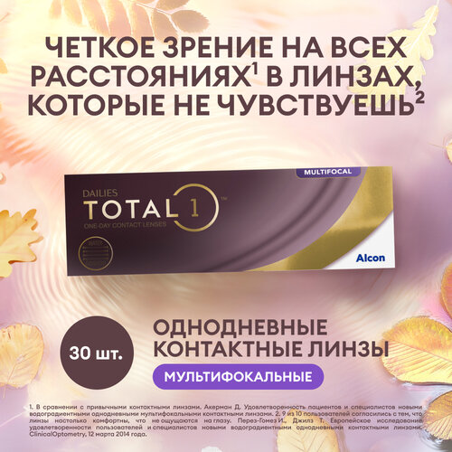 Контактные линзы Alcon Dailies Total1 Multifocal, 30 шт., R 8,5, D +0,75, ADD: средняя, 1 уп. фотография