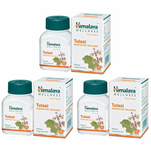 Таблетки Туласи Хималая Хербалс (Tulasi Himalaya Herbals) при простудных заболеваниях, при диабете, повышает иммунитет, 3х60 таб. фотография