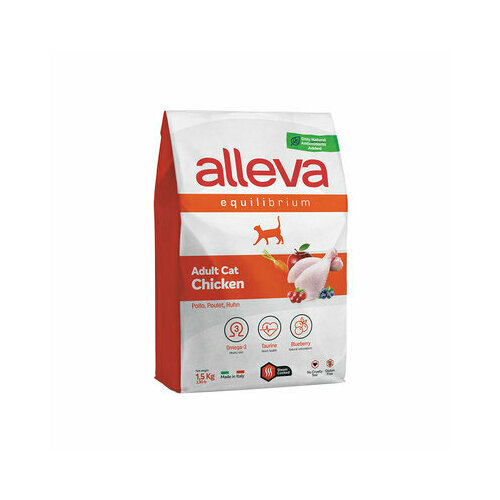 ALLEVA EQUILIBRIUM CAT для кошек Adult Chicken / взрослых с курицей 1,5 кг 1110 новинка, (2 шт) фотография