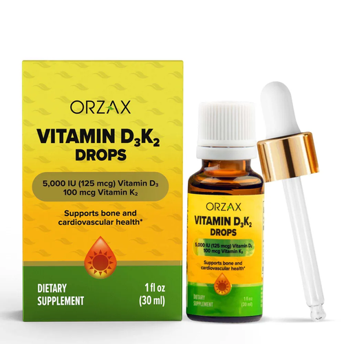 Витамин Д3+К2 Vitamin D3+К2, ORZAX, 30 мл, 5000 IU фотография