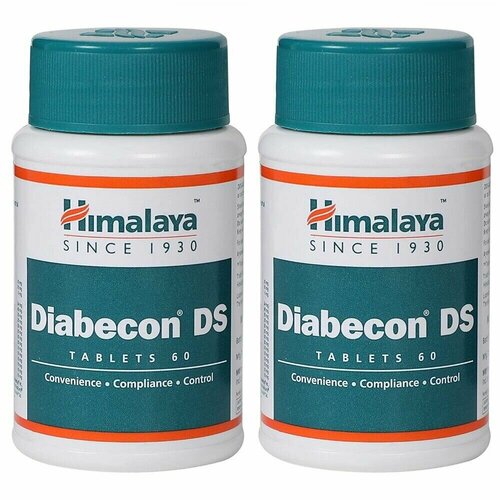 Таблетки Диабекон Двойная сила Хималая Хербалс (Diabecon DS Himalaya Herbals) при диабете и для контроля уровня сахара в крови, 2х60 таб фотография