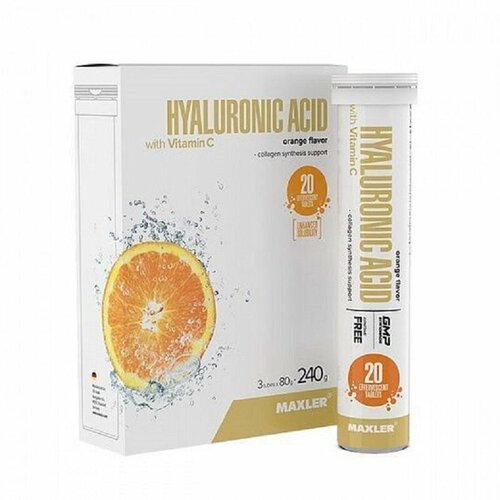 Maxler Hyaluronic Acid with Vitamin C 3 тубы по 20 шип. табл (Maxler) Апельсин фотография