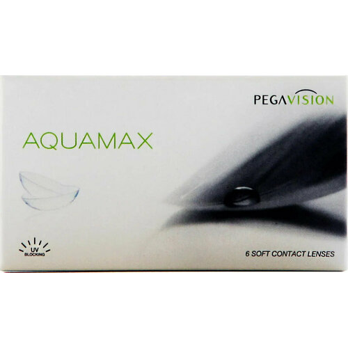 Контактные линзы Pegavision Aquamax., 6 шт., R 8,6, D -8,5, прозрачный, 1 уп. фотография