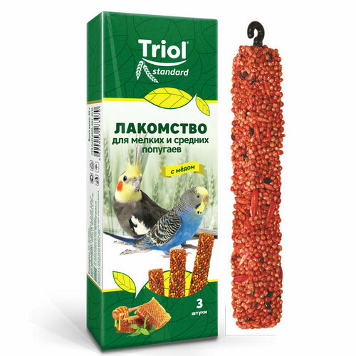 Triol Standard лакомство для мелких и средних попугаев с мёдом - 80 г (3 шт) фотография