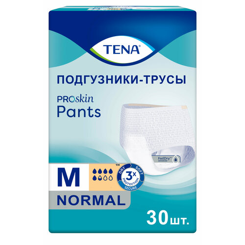 Подгузники-трусы для взрослых TENA Pants Normal, M, 30 шт. фотография