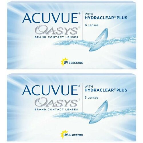 Контактные линзы ACUVUE OASYS with Hydraclear Plus, 6 шт., R 8,4, D +4, 2 уп. фотография