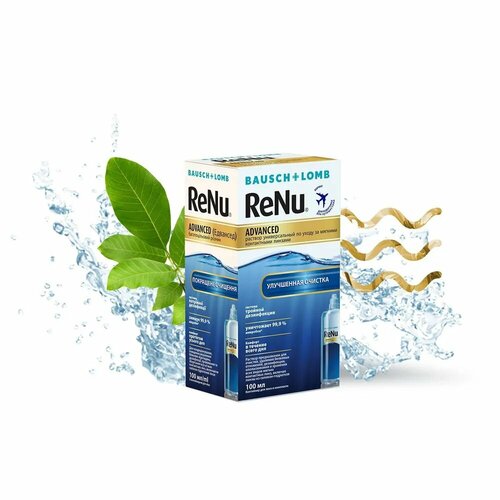 Раствор для контактных линз универсальный BAUSCH&LOMB Renu Advanced 100 мл (+контейнер) фотография