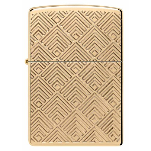 Оригинальная бензиновая зажигалка ZIPPO Armor 48570 с покрытием High Polish Brass - Узор фотография