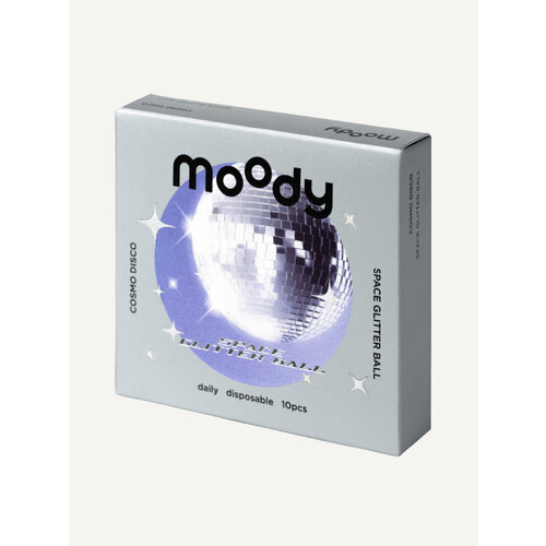 Контактные линзы Moody Cosmo Disco, 10 шт., R 8,5, D -1,25, Space Glitter Ball, 1 уп. фотография