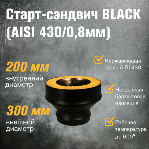 фотография Старт-сэндвич BLACK (AISI 430/0,8мм) (200х300), купить за 4512 р