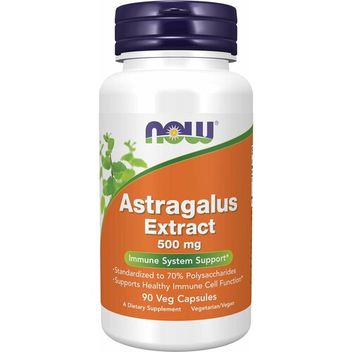 NOW Astragalus 70% Extract 500 mg, 90 капс. фотография