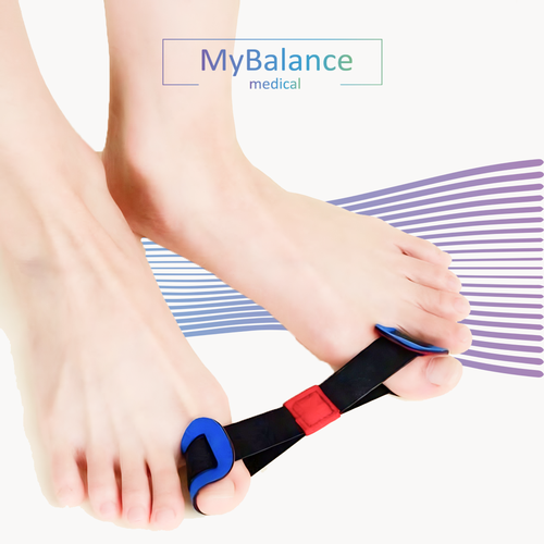 Тренажер для пальцев ног MyBalance при косточке на ноге, вальгусной деформации, универсальный, черный, 1 шт фотография