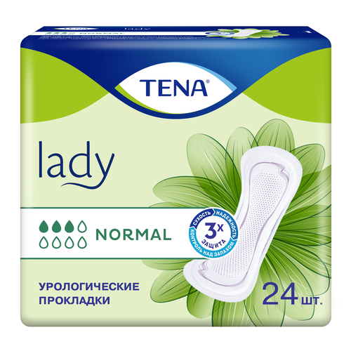 Урологические прокладки ТЕНА Lady Normal, 3 капель, 24 шт. фотография