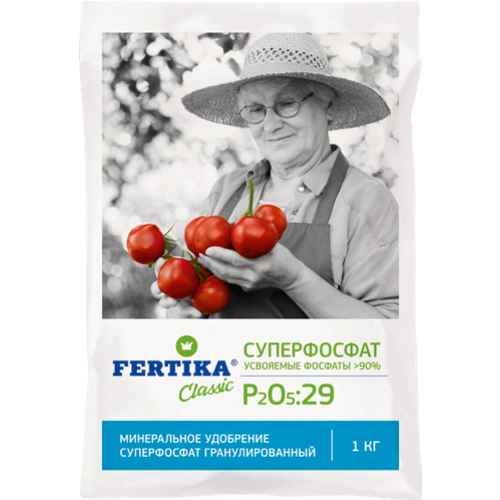 фотография Удобрение FERTIKA Classic Суперфосфат, 1 л, 1000 г, 1 уп., купить за 359 р