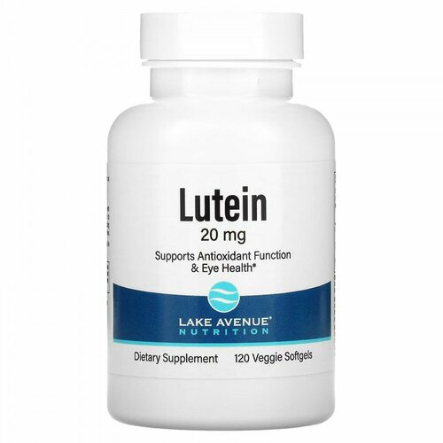 Lutein Лютеин 20мг и зеаксантин Lake Avenue Nutrition, 120 капсул / Антиоксидант / Для зрения мужчин и женщин фотография