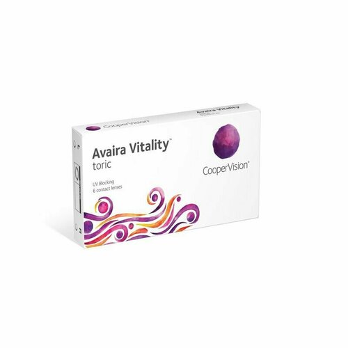 Контактные линзы CooperVision Avaira Vitality toric., 6 шт., R 8,5, D +7, CYL: -1,25, AХ: 170, прозрачный, 1 уп. фотография