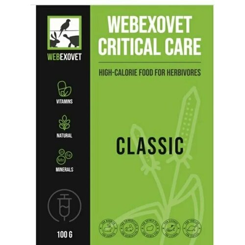 Корм сухой для травоядных животных Webexovet Critical Care Classic, 100 гр. фотография