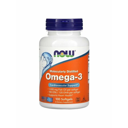 Омега 3 omega-3 1000 мг жирные кислоты, 100 капсул фотография