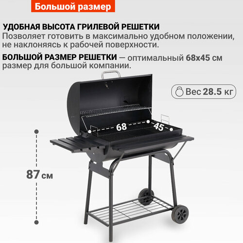 Гриль угольный Go Garden Chef-Master 74 XL, 128х110х75 см фотография