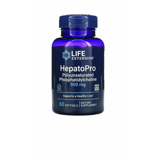 Полиненасыщенный Фосфатидилхолин LIFE EXTENSION HepatoPro Polyunsaturated Phosphatidycholine 900 mg 60 капсул фотография