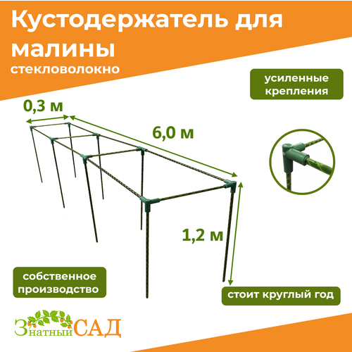 Кустодержатель для малины, цветов, «Знатный сад», 600х30х120см, стекловолокно фотография