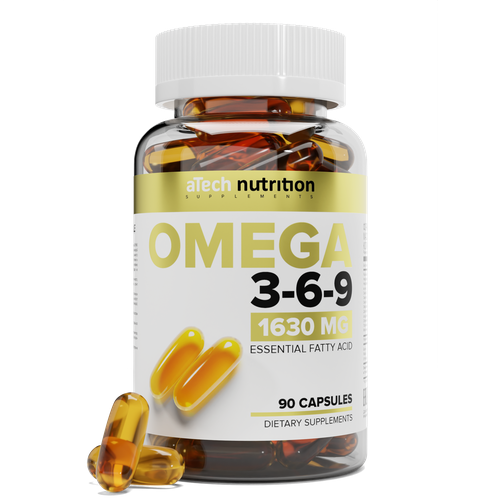 Рыбный жир OMEGA 3-6-9, aTech nutrition, 1630 мг, 90 капсул фотография