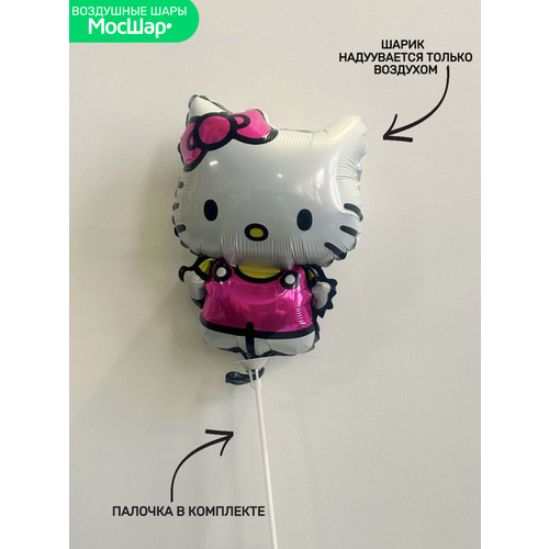 Шар на палочке мини фигура кошечка Китти Hello Kitty фотография