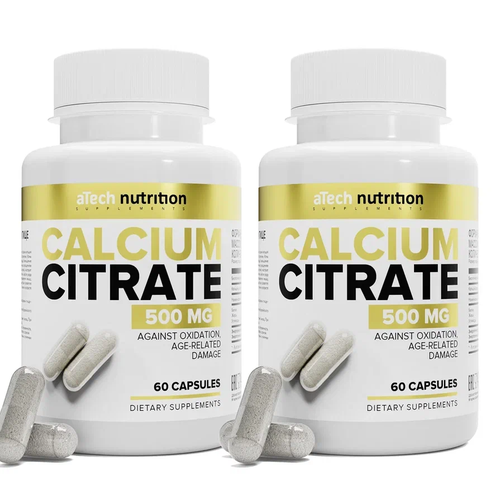 Кальция цитрат CALCIUME CITRATE aTech nutrition 60 + 60 капсул фотография