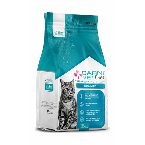 Carni VetDiet Struvite - Сухой корм для кошек, растворение струвитов 1,5кг фотография