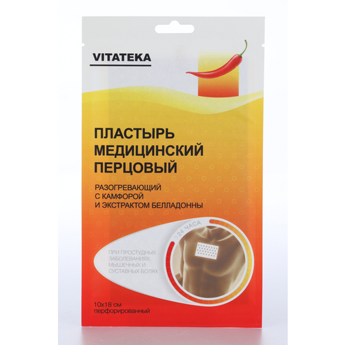 Vitateka Пластырь перцовый разогревающий, 13 г, 1 шт., 1 уп. фотография