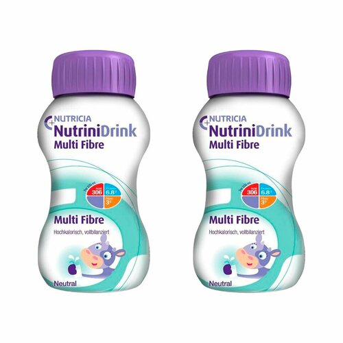 NutriniDrink (Nutricia) Multi Fibre, готовое к употреблению, 200 мл, 480 г, нейтральный, 2 уп. фотография