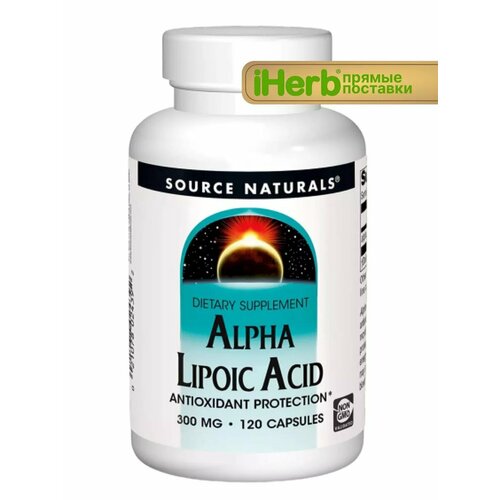 Source Naturals Альфа липоевая кислота для похудения - 120 капсул фотография