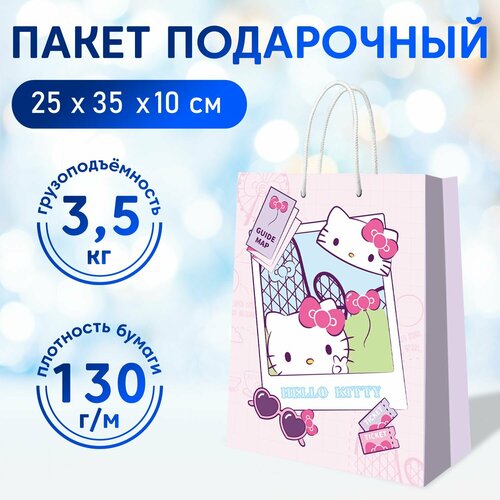 Пакет подарочный Hello Kitty-3, 250 х 350 х 100 мм, ND Play фотография