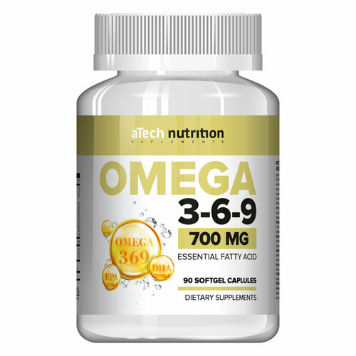 Капсулы aTech Nutrition Omega 3-6-9, 0.7 г, 90 шт. фотография