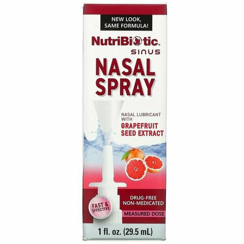 NutriBiotic, Nasal Spray, Назальный спрей для носа, с экстрактом семян грейпфрута, 1 жидкая унция (29,5 мл) фотография