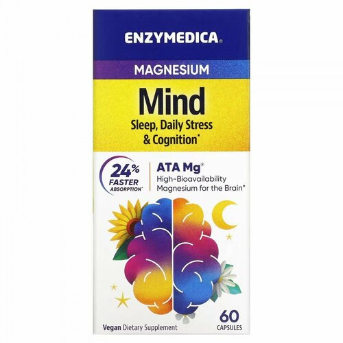 Enzymedica Magnesium Mind (Магний для умственной деятельности) 60 капсул (Enzymedica) фотография