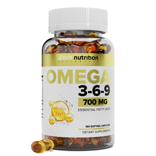 Капсулы aTech Nutrition Omega 3-6-9, 0.7 г, 180 шт. фотография