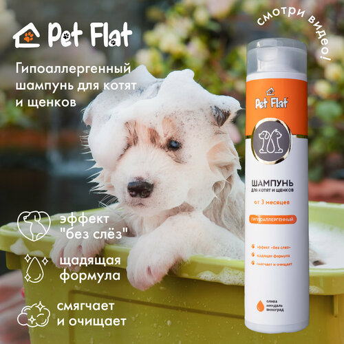 Шампунь для котят и щенков PET FLAT гиппоаллергенный фотография