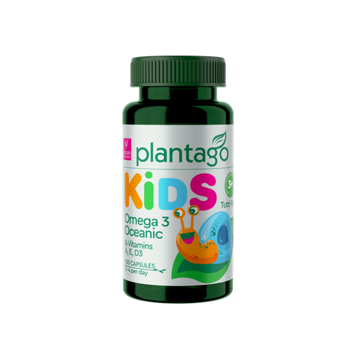 Plantago Omega 3 Oceanic KIDS, Детская Омега 3 жевательные капсулы» со вкусом тутти-фрутти 100 табл. фотография