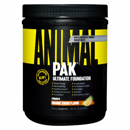 Витаминно-минеральный комплекс Animal Pak со вкусом апельсина, 411 г, Universal Nutrition фотография