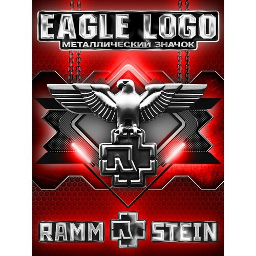 Металлический значок на рюкзак Rammstein Eagle Logo фотография