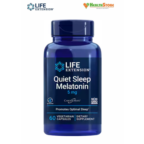 Life Extension Quiet Sleep Melatonin 5мг 60 капсул, мелатонин для сна 5 мг + комплекс витаминов фотография