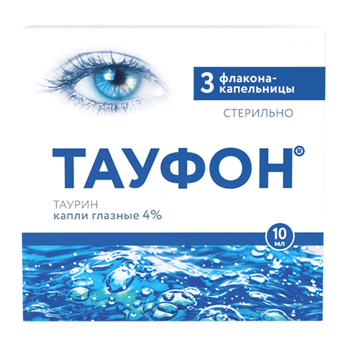 Тауфон гл. капли, 4%, 10 мл, 3 шт. фотография