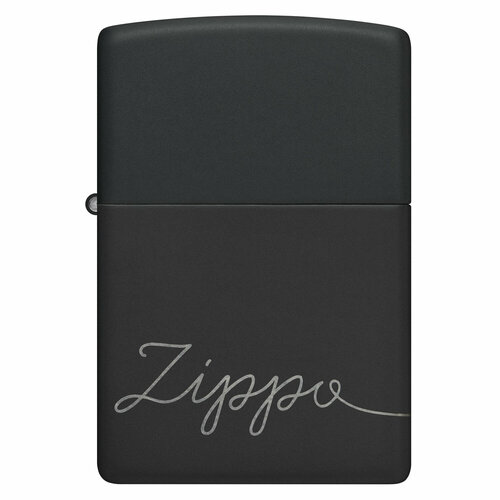 Оригинальная бензиновая зажигалка ZIPPO Classic 48979 с покрытием Black Matte - Ветроустойчивая Zippo фотография