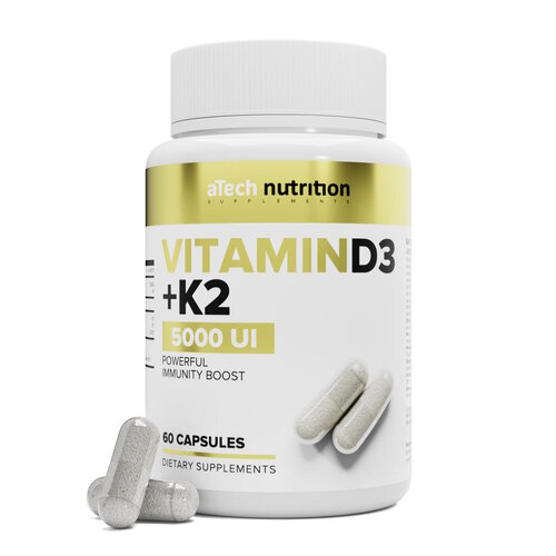 Vitamin D3+K2 капс., 5000 ME, 27 г, 60 шт. фотография