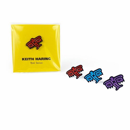 Значок металлический / Little Pins / Keith Haring - Bat Demon / Картины / Искусство фотография